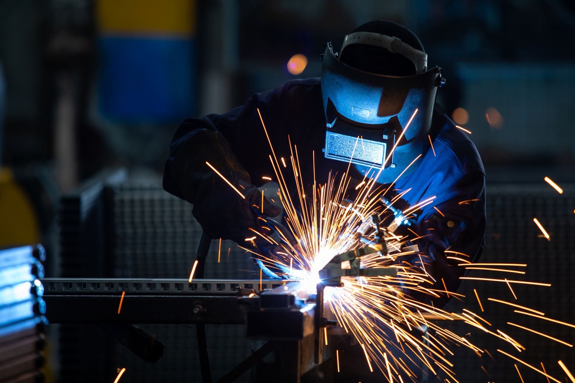 a welder working on a customer project
